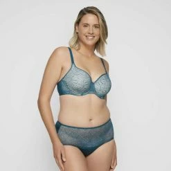 Berlei Lift & Shape Lace Front Full Brief Teal -Women's Clothing store online 632906 C 0440 64 3