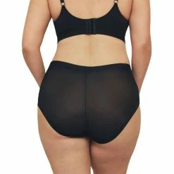 Ambra Sheer Smoothies Sheer Waisted Full Brief Black