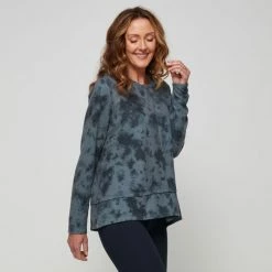 Savannah Brushed Overlay Top Charcoal -Women's Clothing store online 632992 C 0010 00 3