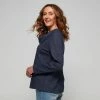 Savannah Textured Cowl Neck Top Navy -Women's Clothing store online 632993 C 0410 00 5