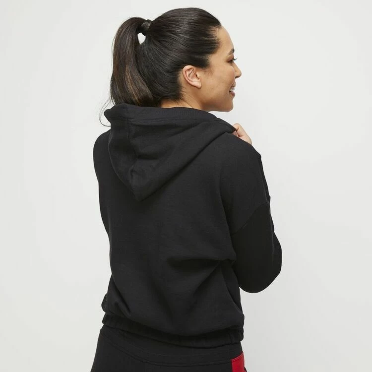 Tommy Hilfiger Fleece Hoodie With Elastic Black Large 5 Tommy Hilfiger Fleece Hoodie With Elastic Black Large - Image 3