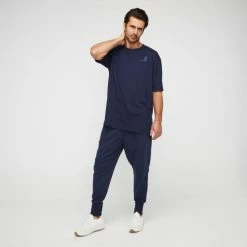 JB Jayson Brunsdon Short Sleeve Oversized Tee With Chest Logo Dark Denim -Women's Clothing store online 633172 C 1980 56