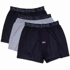 Mitch Dowd Loose Fit Knit Boxers 3 Pack Black -Women's Clothing store online 633795 C 0001 00