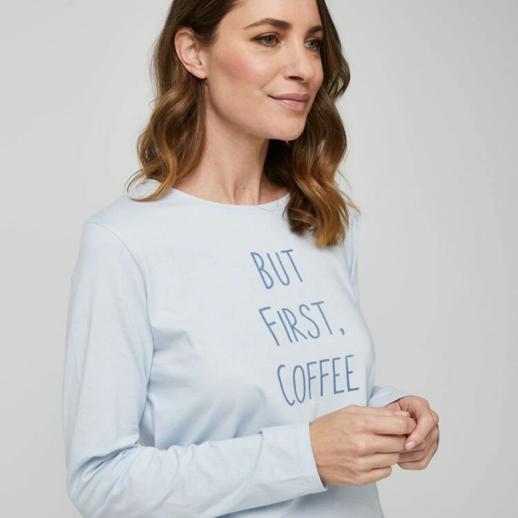 Sash & Rose Everyday Long Sleeve Slogan Tee Light Blue 5 Sash & Rose Everyday Long Sleeve Slogan Tee Light Blue - Image 3