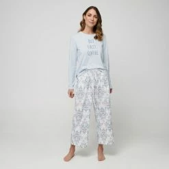 Sash & Rose Everyday Long Sleeve Slogan Tee Light Blue 9 Sash & Rose Everyday Long Sleeve Slogan Tee Light Blue -Women's Clothing store online 634812 C 0450 00