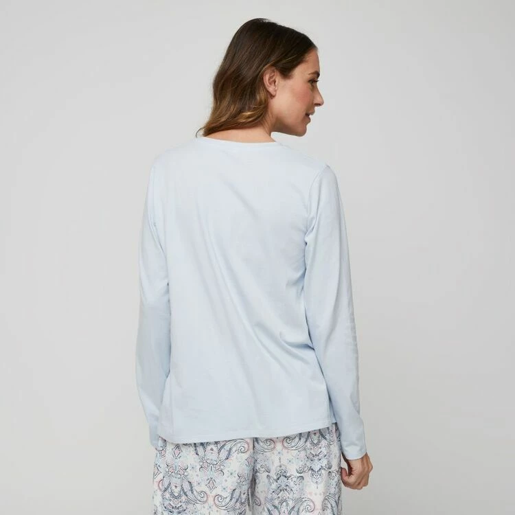 Sash & Rose Everyday Long Sleeve Slogan Tee Light Blue 4 Sash & Rose Everyday Long Sleeve Slogan Tee Light Blue - Image 2