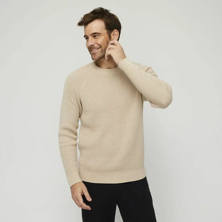 Brooksfield Crew Neck Knit Sweater Fog XX Large 3 Brooksfield Crew Neck Knit Sweater Fog XX Large - Image 2