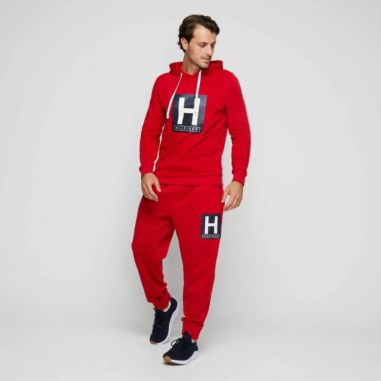 Tommy Hilfiger Fleece Hoodie Mahogany Large 6 Tommy Hilfiger Fleece Hoodie Mahogany Large - Image 4