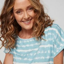 Khoko Basics Extended Sleeve Cotton Printed Tee Blue & Multicoloured -Women's Clothing store online 639770 C 1400 00 4