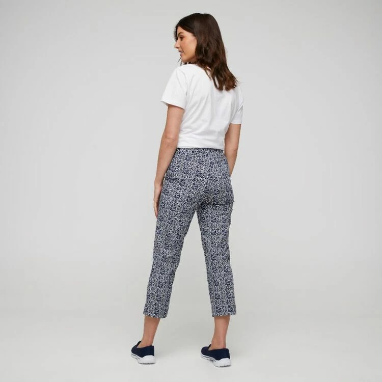 Savannah Bengaline Capri Pant Floral Print 4 Savannah Bengaline Capri Pant Floral Print - Image 2