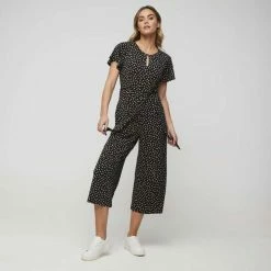 Leona Edmiston Ruby Jersey Jumpsuit Mini Swallow Print Navy & Print