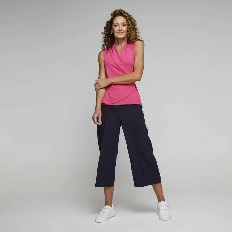 Jane Lamerton Drape Front Jersey Top Cyclamen 3 Jane Lamerton Drape Front Jersey Top Cyclamen