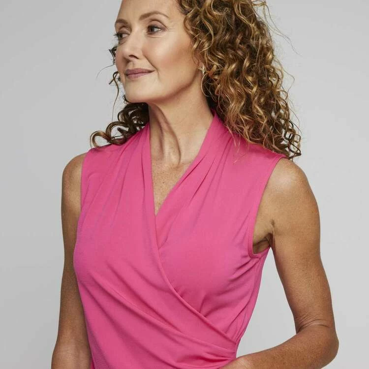 Jane Lamerton Drape Front Jersey Top Cyclamen 7 Jane Lamerton Drape Front Jersey Top Cyclamen - Image 5