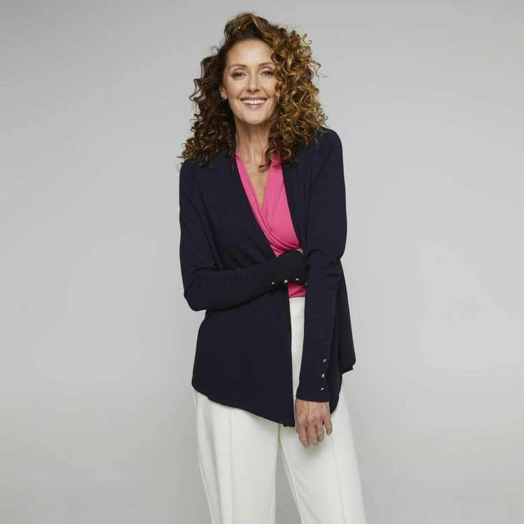 Jane Lamerton Long Line Cardi Fr Navy 3 Jane Lamerton Long Line Cardi Fr Navy