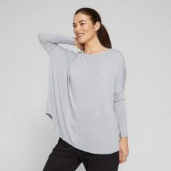 Anthology Drop Shoulder Swing Top Grey Marle 11 Anthology Drop Shoulder Swing Top Grey Marle -Women's Clothing store online 641020 C 0060 24