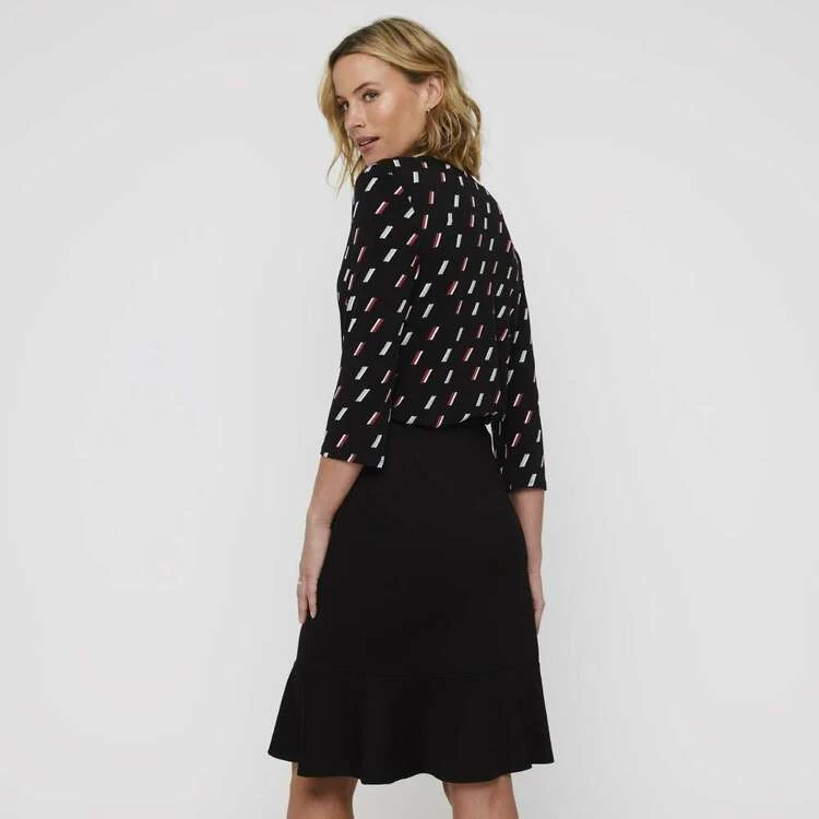 Khoko Smart Fluted Ponte Skirt Black 10 10 Khoko Smart Fluted Ponte Skirt Black 10 - Image 8