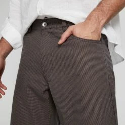 JC Lanyon J.C. Lanyon Men's Dobby Houndstooth 5 Pocket Short Oak 10 JC Lanyon J.C. Lanyon Men's Dobby Houndstooth 5 Pocket Short Oak -Women's Clothing store online 641303 C 0202 15 16