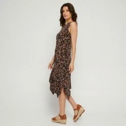 Savannah Hanky Hem Jersey Dress Orange Floral 9 Savannah Hanky Hem Jersey Dress Orange Floral -Women's Clothing store online 641836 C 0800 23 3