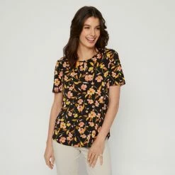 Savannah High Low Hem Jersey Tee Whisper -Women's Clothing store online 641840 C 0682 25