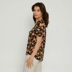 Savannah High Low Hem Jersey Tee Whisper -Women's Clothing store online 641840 C 0682 25 4