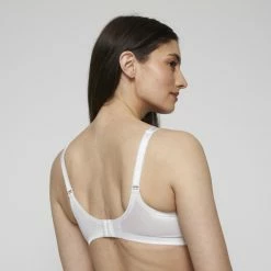 Triumph Embroidered Minimiser Underwire Bra White -Women's Clothing store online BP406636001 white 3