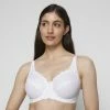 Triumph Embroidered Minimiser Underwire Bra White