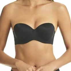 Fine-Lines Memory Strapless Bra Black