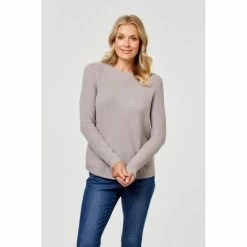 Khoko Basics Textured Knitwear Dove -Women's Clothing store online BP616446011 dove mgy