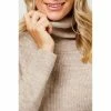 Khoko Collection Cowl Neck Rib Jumper Fawn -Women's Clothing store online BP617287006 fawn mbr 4