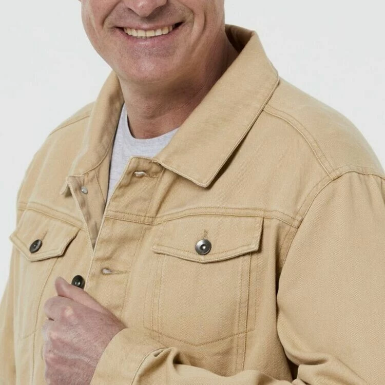 Bronson Casual Mcintyre Cotton Twill Trucker Jacket Sand XX Large 3 Bronson Casual Mcintyre Cotton Twill Trucker Jacket Sand XX Large