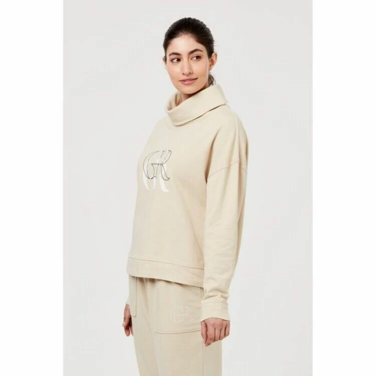 GR Giaan Rooney Funnel Neck Logo Sweat Stone Large 5 GR Giaan Rooney Funnel Neck Logo Sweat Stone Large - Image 3