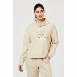 GR Giaan Rooney Funnel Neck Logo Sweat Stone Large 9 GR Giaan Rooney Funnel Neck Logo Sweat Stone Large -Women's Clothing store online BP625153001 stone mgy