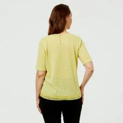 Savannah Lace Detail Vee Neck Top Chartreuse 7 Savannah Lace Detail Vee Neck Top Chartreuse -Women's Clothing store online BP625156022 chartreuse mgr 3