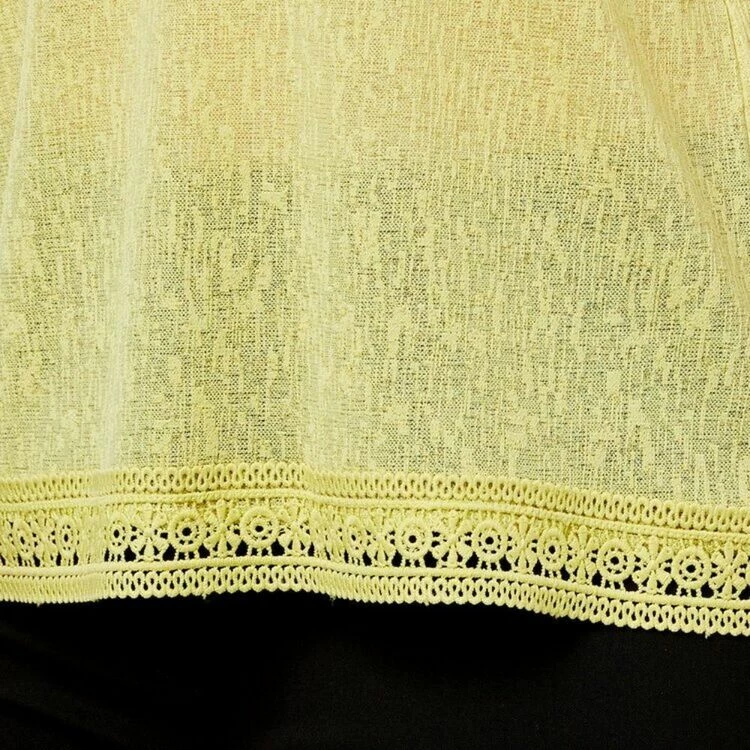 Savannah Lace Detail Vee Neck Top Chartreuse 3 Savannah Lace Detail Vee Neck Top Chartreuse