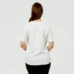 Savannah Button Side Top White 10 7 Savannah Button Side Top White 10 -Women's Clothing store online BP625726007 white wht 3