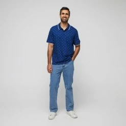 Bronson Casual Men's Balmain Cotton Jersey Short Sleeve Polo Blue -Women's Clothing store online BP626548003 blue 6