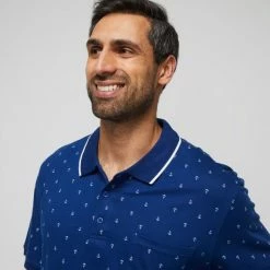 Bronson Casual Men's Balmain Cotton Jersey Short Sleeve Polo Blue -Women's Clothing store online BP626548003 blue 7