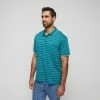Bronson Casual Men's Elliot Cotton Jersey Stripe Short Sleeve Polo Green -Women's Clothing store online BP626610003 green 5