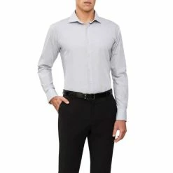 Van Heusen Tailored Fit Check Long Sleeve Shirt Vintage 46 / 90 -Women's Clothing store online BP628488001 vintage nav