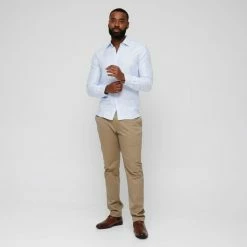 Van Heusen Tailored Fit Dobby Check Long Sleeve Shirt Mauve -Women's Clothing store online BP628489001 mauve lpu