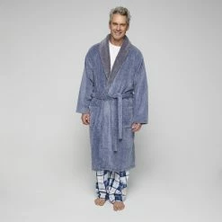 Nic Morris Sherpa Collar Gown Blue 10 Nic Morris Sherpa Collar Gown Blue -Women's Clothing store online BP629191001 blue 2