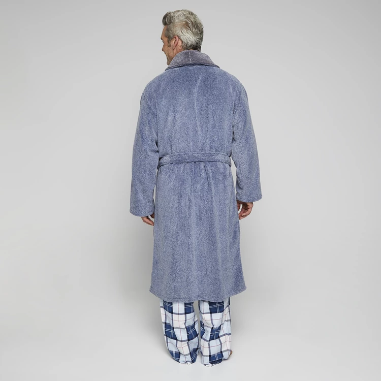 Nic Morris Sherpa Collar Gown Blue 5 Nic Morris Sherpa Collar Gown Blue - Image 3