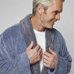 Nic Morris Sherpa Collar Gown Blue 8 Nic Morris Sherpa Collar Gown Blue -Women's Clothing store online BP629191001 blue 4