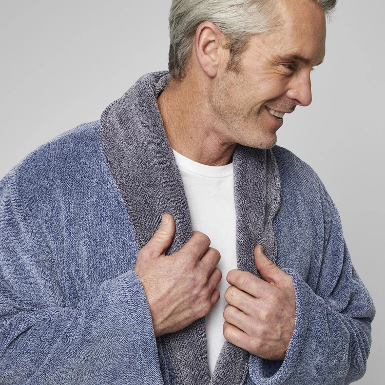 Nic Morris Sherpa Collar Gown Blue 4 Nic Morris Sherpa Collar Gown Blue - Image 2