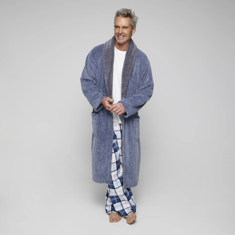 Nic Morris Sherpa Collar Gown Blue 7 Nic Morris Sherpa Collar Gown Blue - Image 5