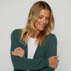 Savannah Cable Detail Cardigan Lagoon -Women's Clothing store online BP631766011 lagoon mgr