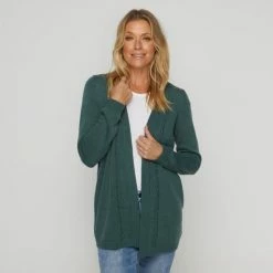 Savannah Cable Detail Cardigan Lagoon