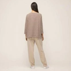 Anthology Long Sleeve Wrap Front Top Stripe -Women's Clothing store online BP631793006 stripe msc 2