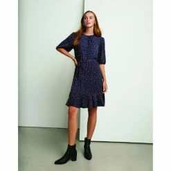 Khoko Smart Mock Neck Tie Dress Airforce -Women's Clothing store online BP632026007 airforce mgy