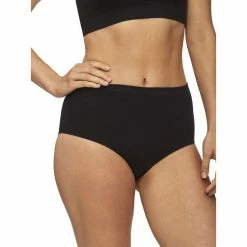 Nancy Ganz Bamboo Waisted Brief 2 Pack Black -Women's Clothing store online BP632150001 black 3